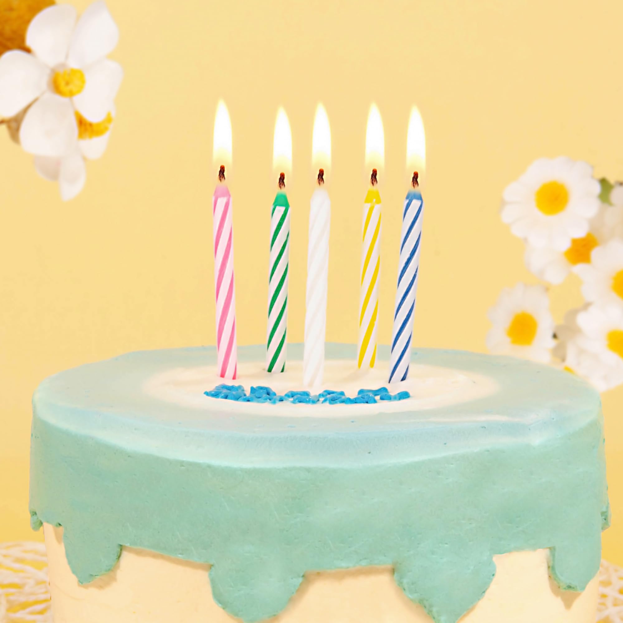 PhD CAKE assorted color spiral candles brighten cakes and cupcakes beautifully