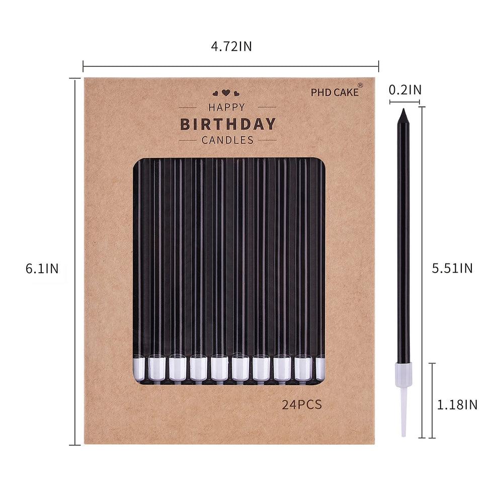 PHD CAKE birthday party candles with dramatic glow for festivities