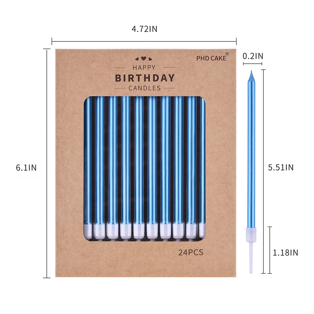 PHD CAKE blue candle set designed for long lasting cake decor