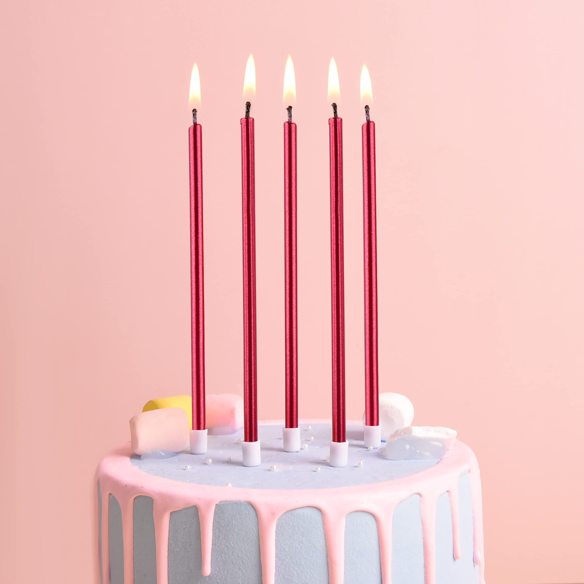 PHD CAKE tall candle with holder keeps wax off cake surface