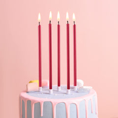 PHD CAKE tall candle with holder keeps wax off cake surface