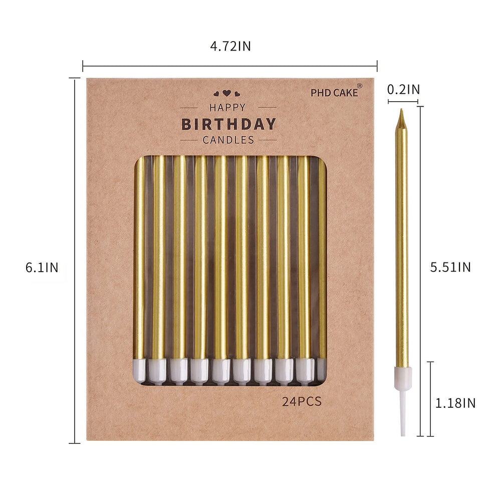 PHD CAKE gold candle on cake creates lasting ambience