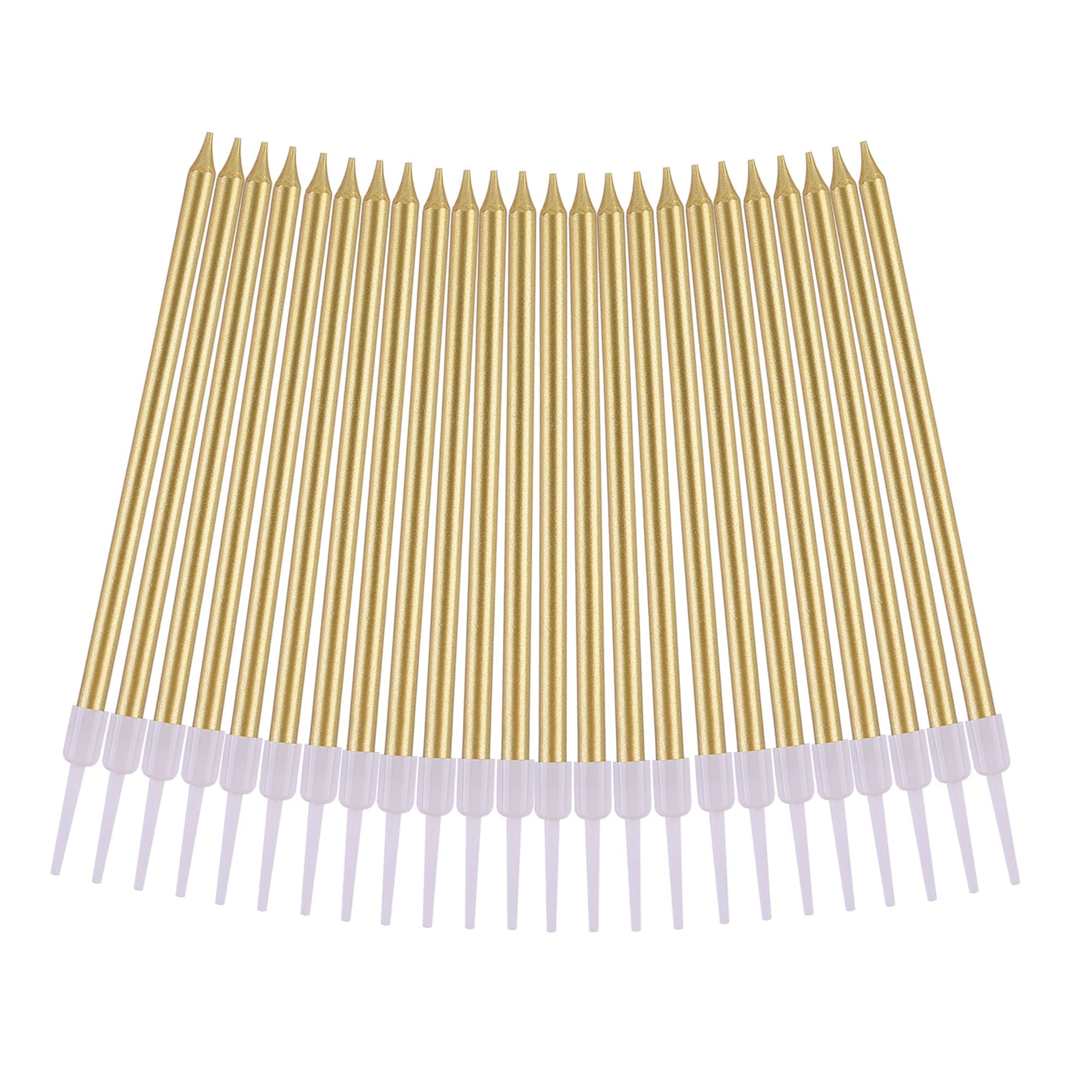 PHD CAKE gold taper candles perfect for birthday celebrations