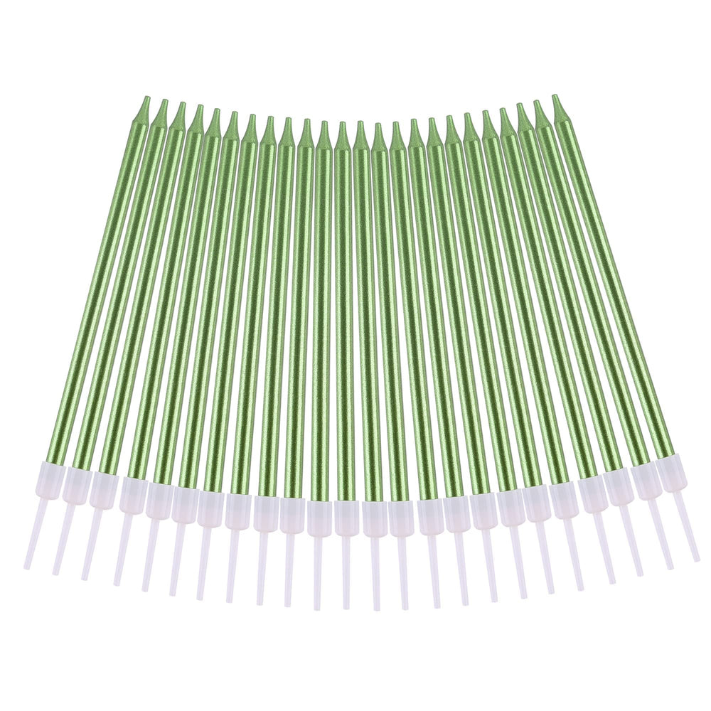 PHD CAKE green long candles decorate wedding or birthday cakes with elegance