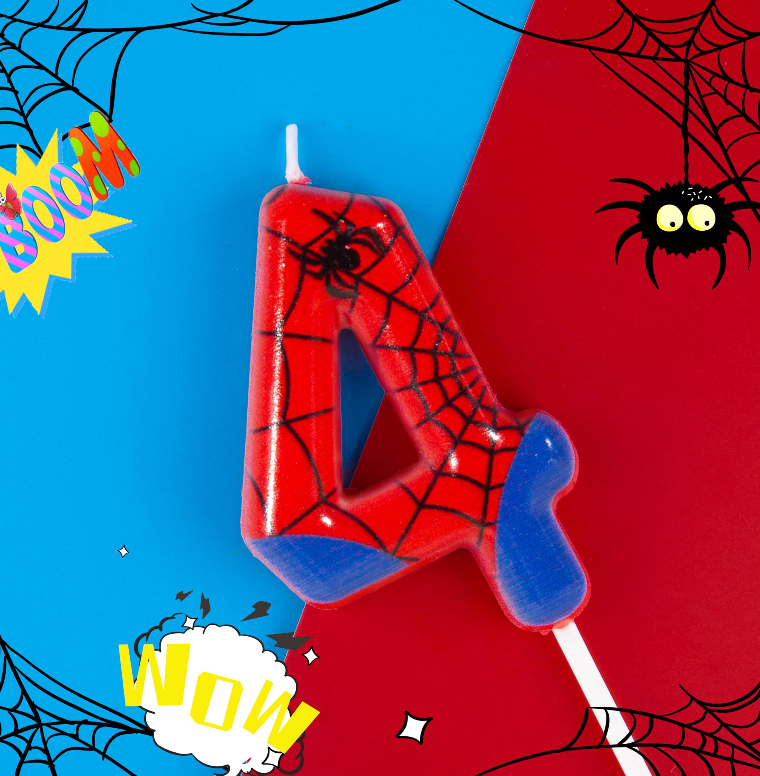 PHD CAKE spider candle holder keeps wax off the cake surface.