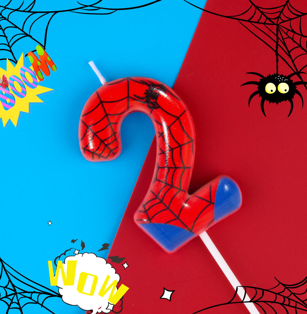 PHD CAKE spider cartoon birthday candle adds playful charm to celebrations.