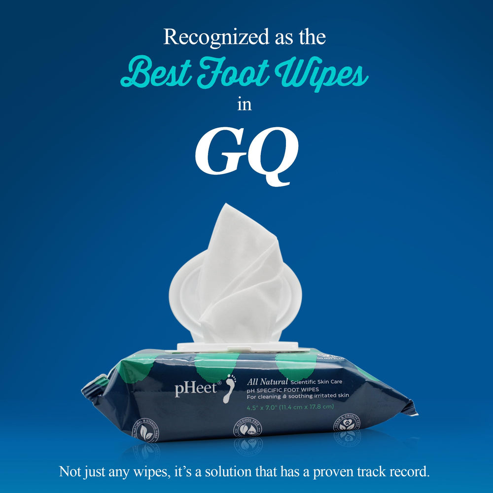 pHeet application close up demonstrates easy wipe on cleansing action