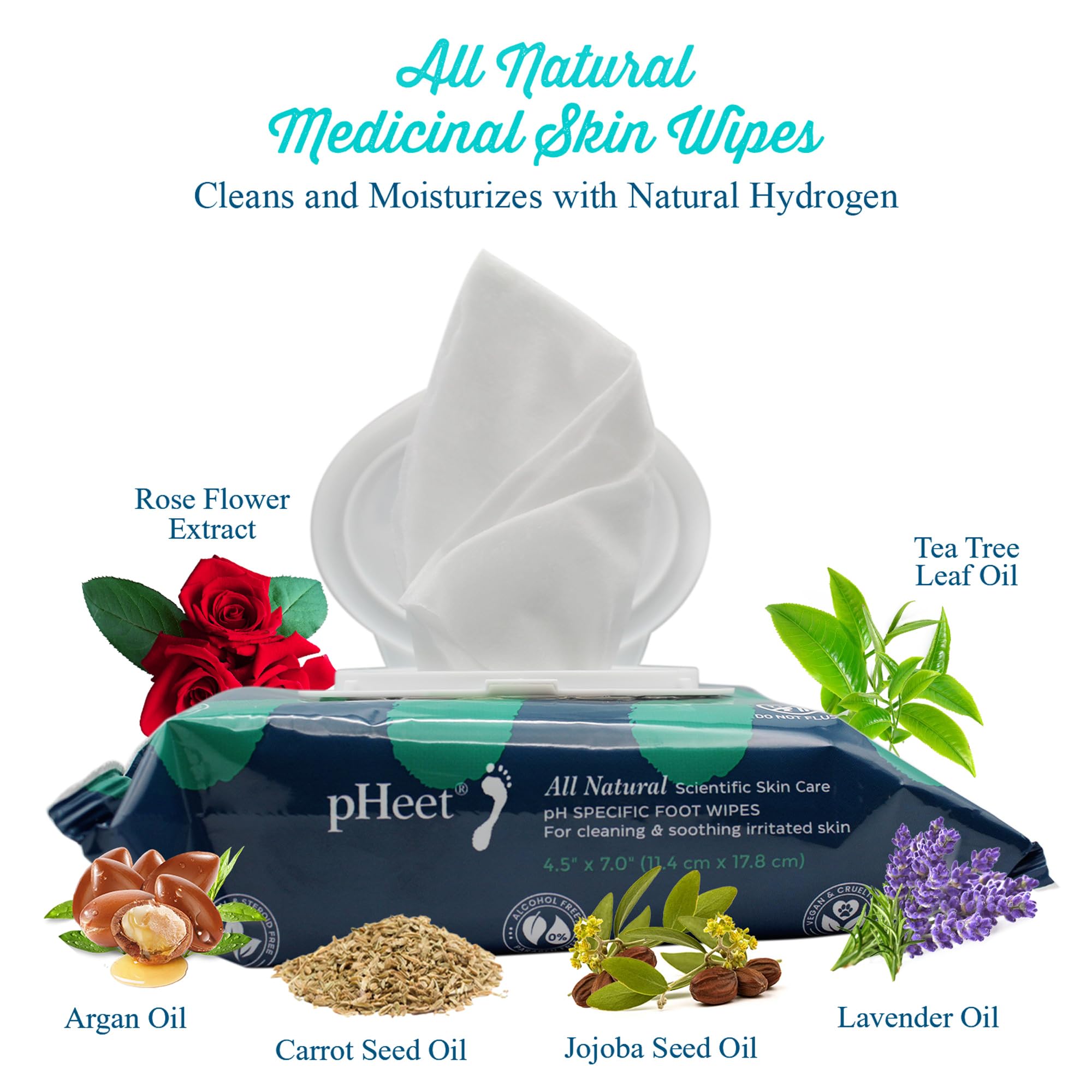 pHeet Foot Wipes pack for convenient daily foot care on the go