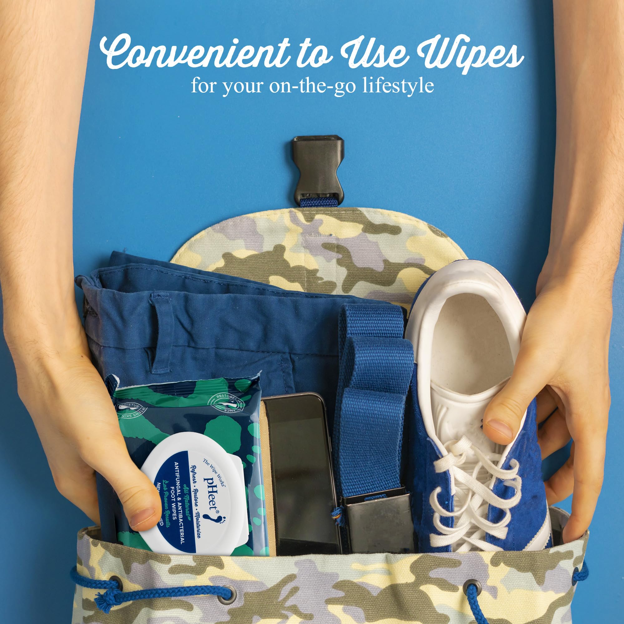 pHeet portable use wipe fits in bag for post workout refreshment