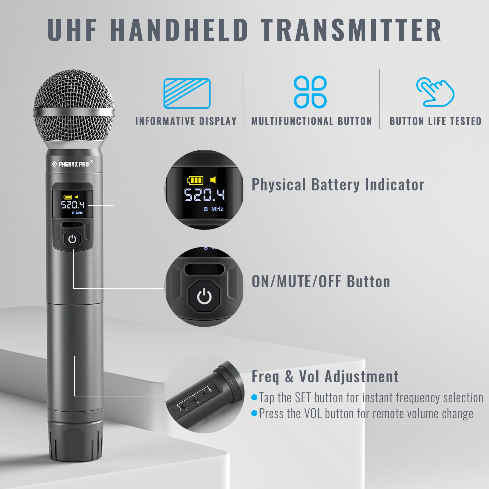 Phenyx Pro handheld microphone B ready for dynamic stage performances and duets