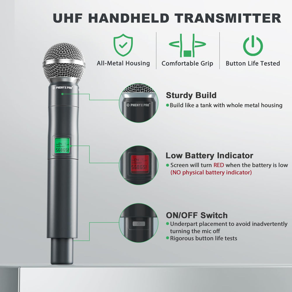 Phenyx Pro PTU5000-4H handheld mic two for vibrant performances
