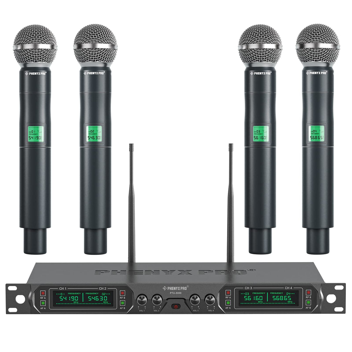 Phenyx Pro PTU5000-4H receiver front view for stable stage signals