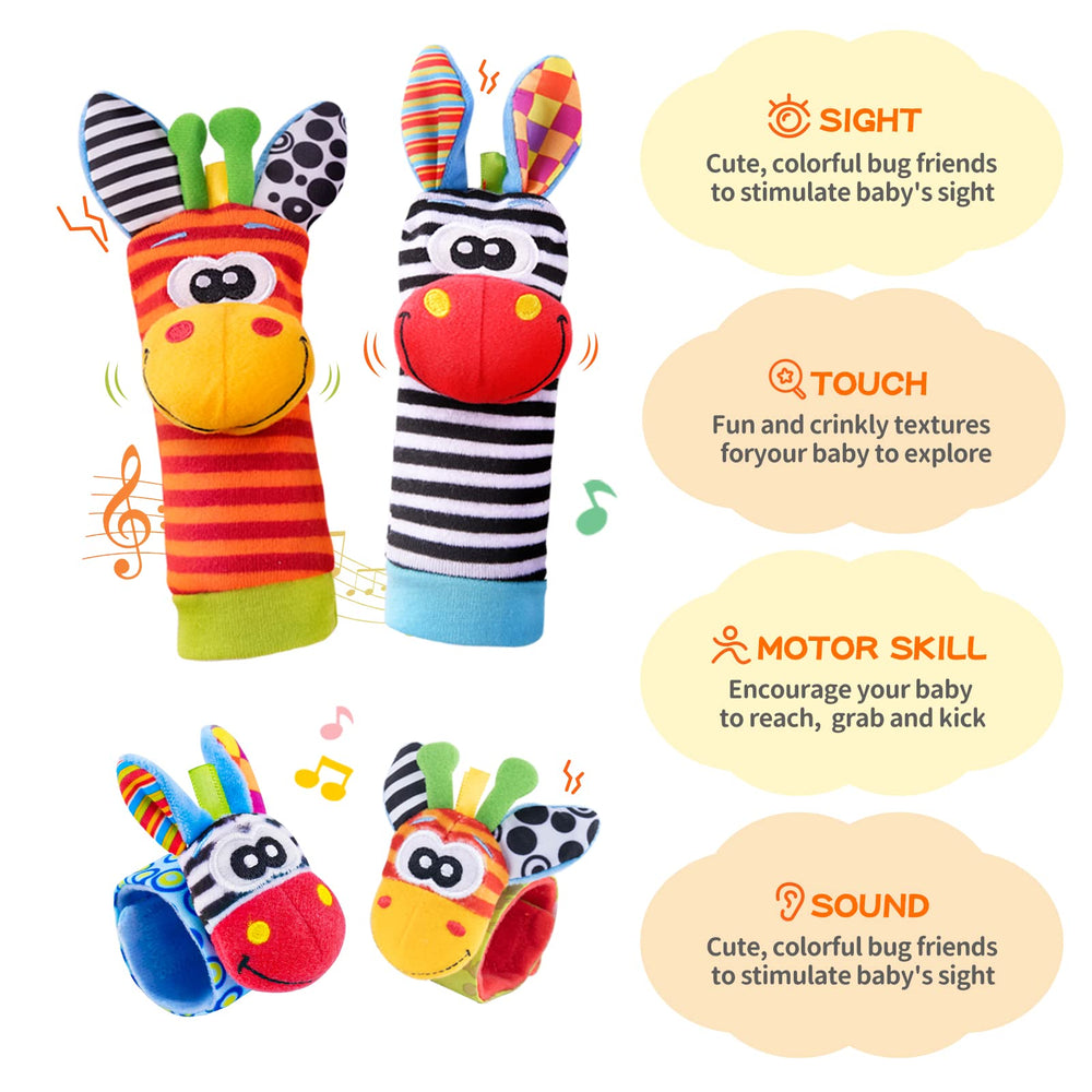 PHEZAPA colorful animal designs invite grabbing and curiosity during play.