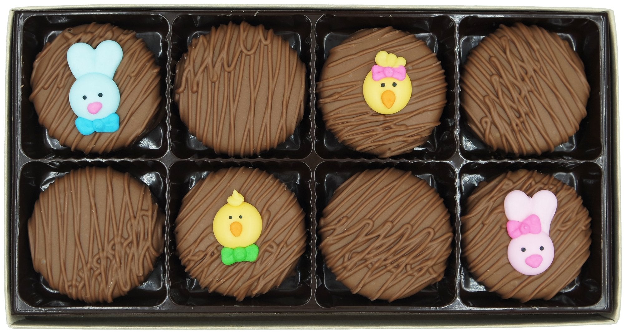 Philadelphia Candies OREO cookies with pink rabbit faces for cheerful celebrations.