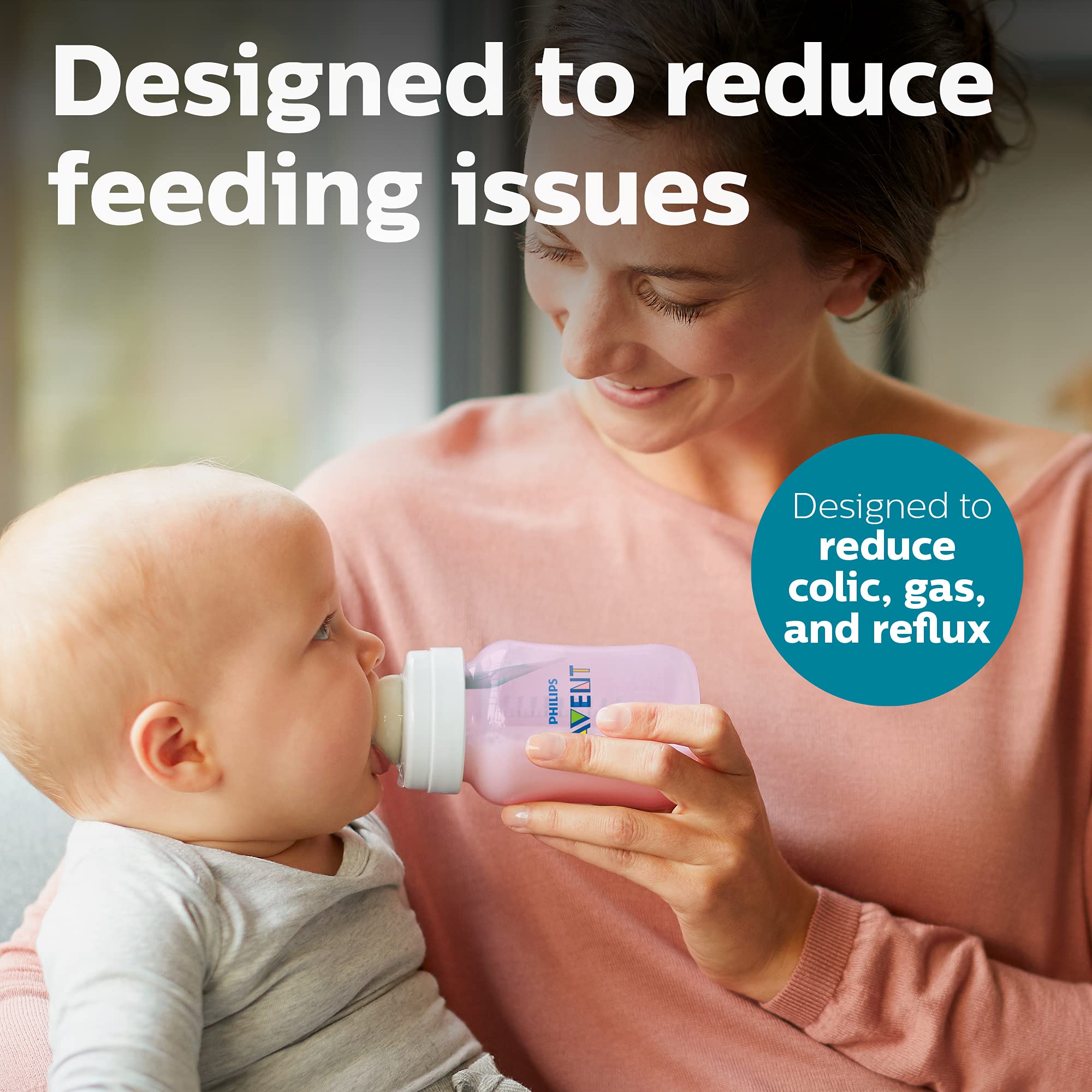 AirFree vent close up showing milk filled nipple for upright feeding.