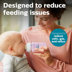 AirFree vent close up showing milk filled nipple for upright feeding.