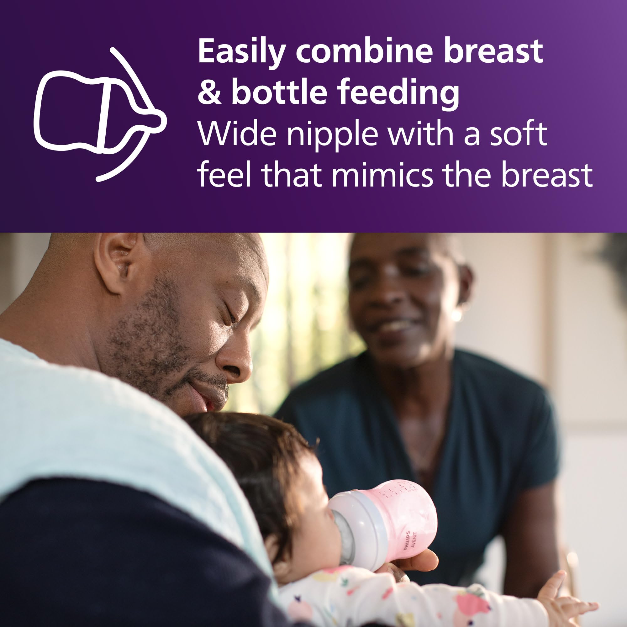 Philips Avent anti-colic valve directs air away from baby's tummy