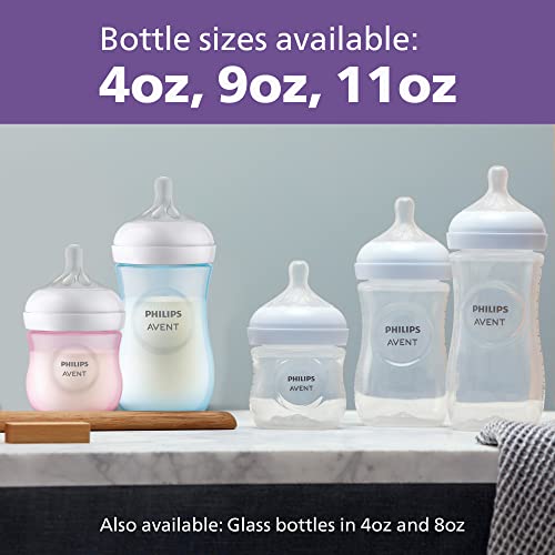 Philips Avent bottle variety with pink design and newborn suitability