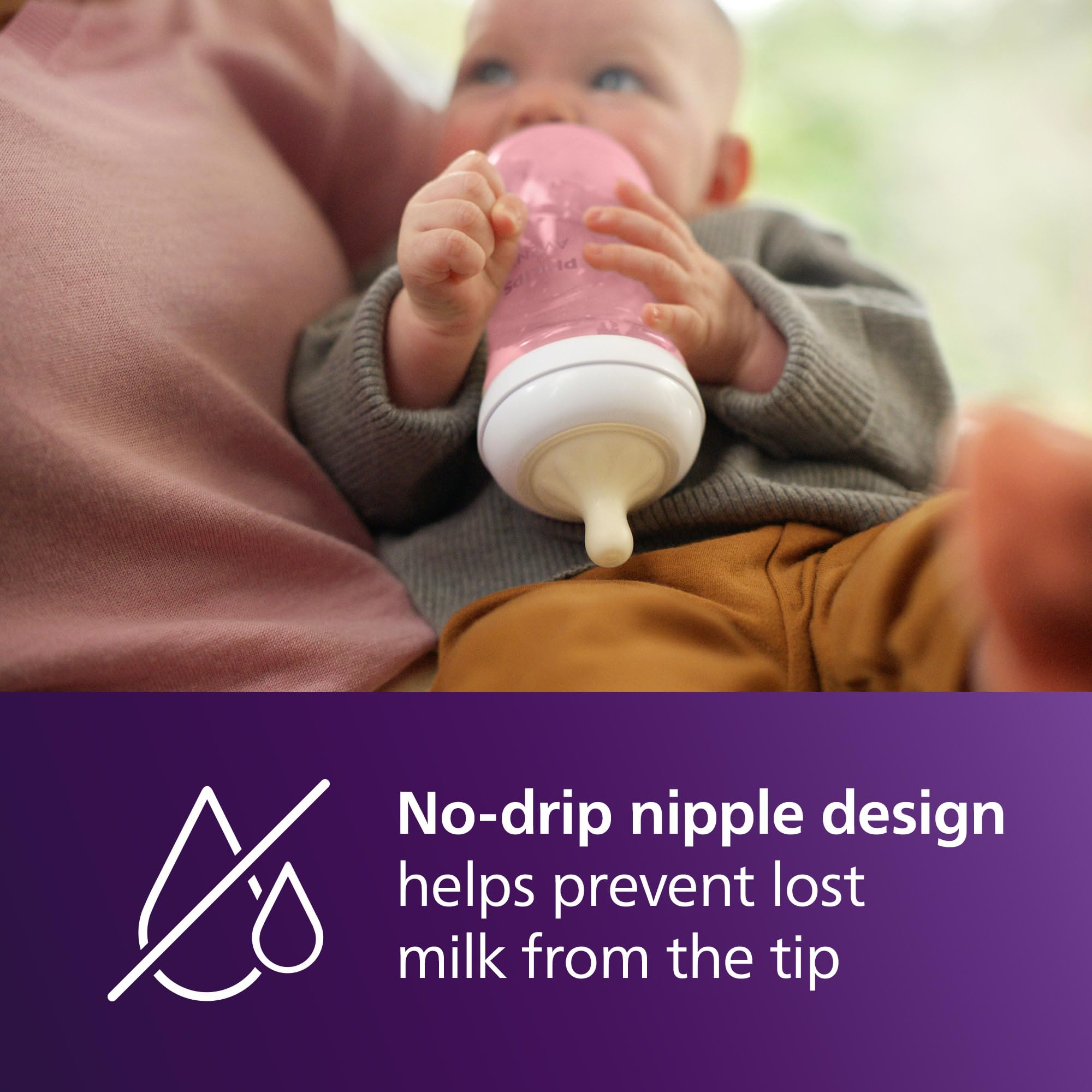 Philips Avent ergonomic bottle shape for comfortable parent handling
