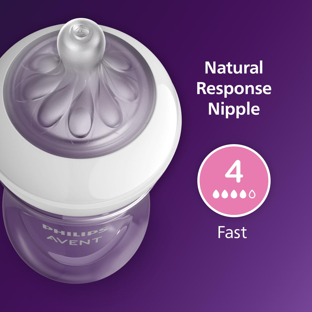 Philips Avent Natural bottle BPA-free material keeps feeding safe.