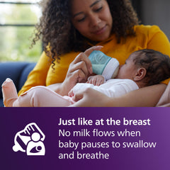 Philips Avent no-drip nipple design helps prevent spills during feeds