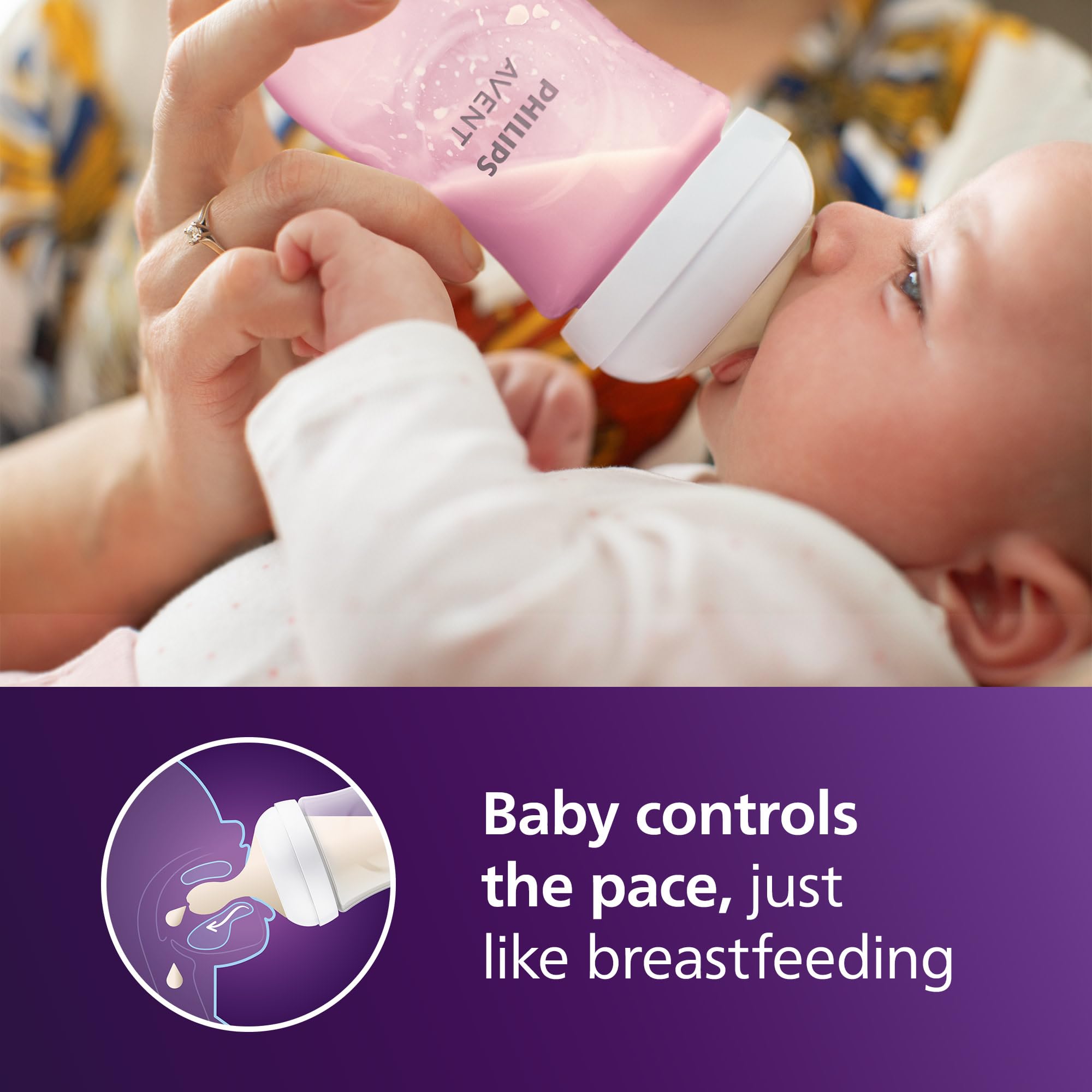 Philips Avent Natural Response nipple Flow 3 aids baby-controlled milk flow