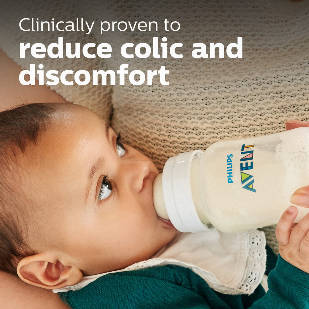 Philips Avent nipple close-up Flow 3 showing non-collapse design aids secure latch
