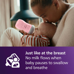 Philips Avent no-drip nipple design helps prevent spills during feeding