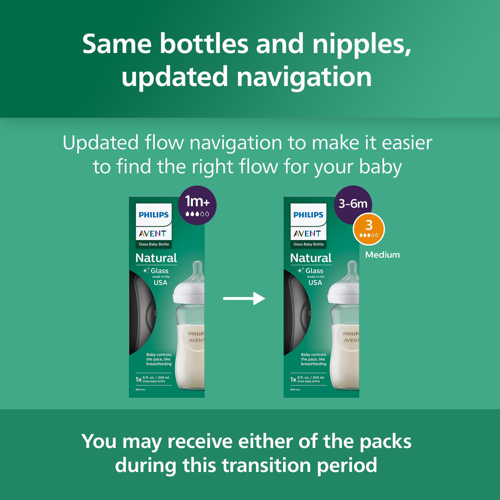 Philips Avent no-drip nipple design minimizes milk spills.
