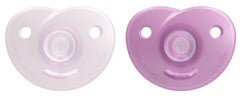 Philips Avent Soothie Heart pacifier front view showing heart-shaped design for soothing babies.