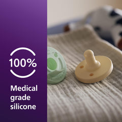 Philips Avent Soothie pacifier with baby's hand signaling caregiver bonding
