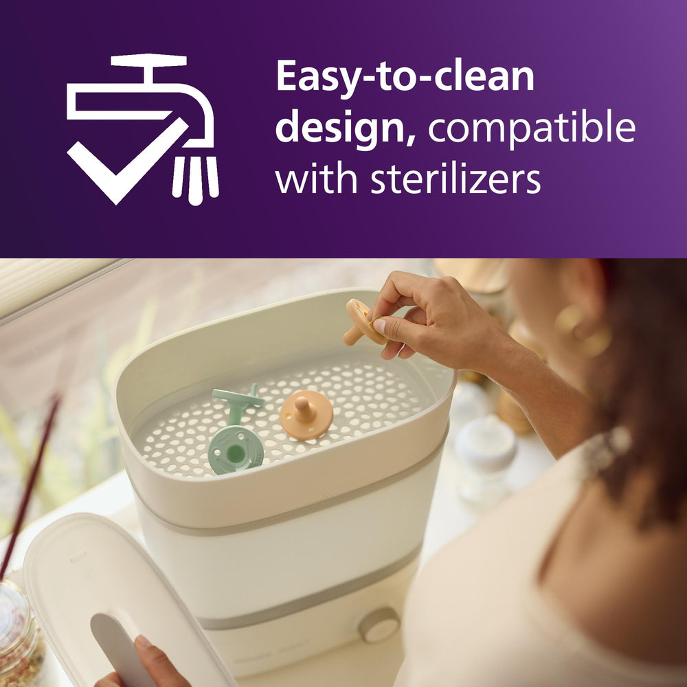Philips Avent Soothie pacifier sterilization-ready image highlighting hospital-grade durability