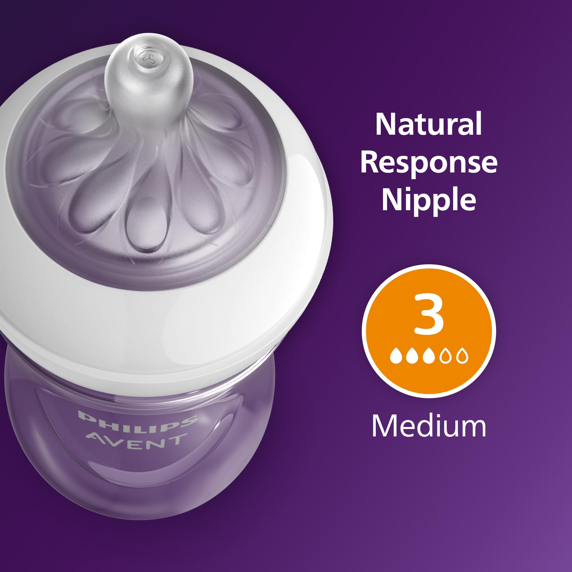 Wide neck of Philips Avent bottle for easy filling and cleaning