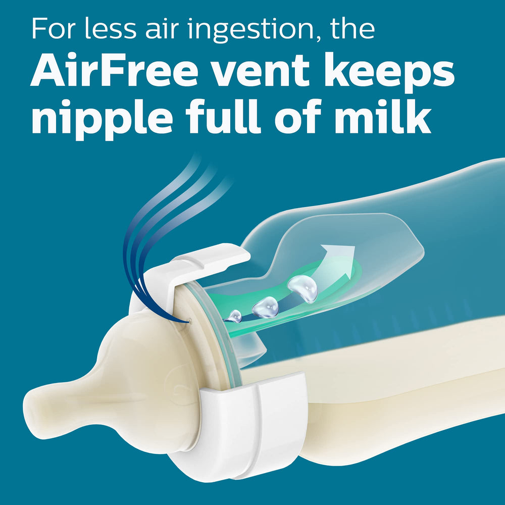 Philips Avent wide-neck bottle blue supports easy cleaning and quick assembly