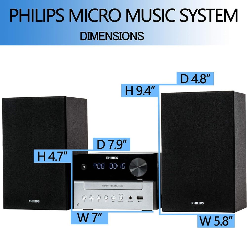 Philips CD player drawer open shows easy access to your CD collection.