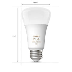 Philips Hue A19 60W equivalent bulb shown for bright general lighting