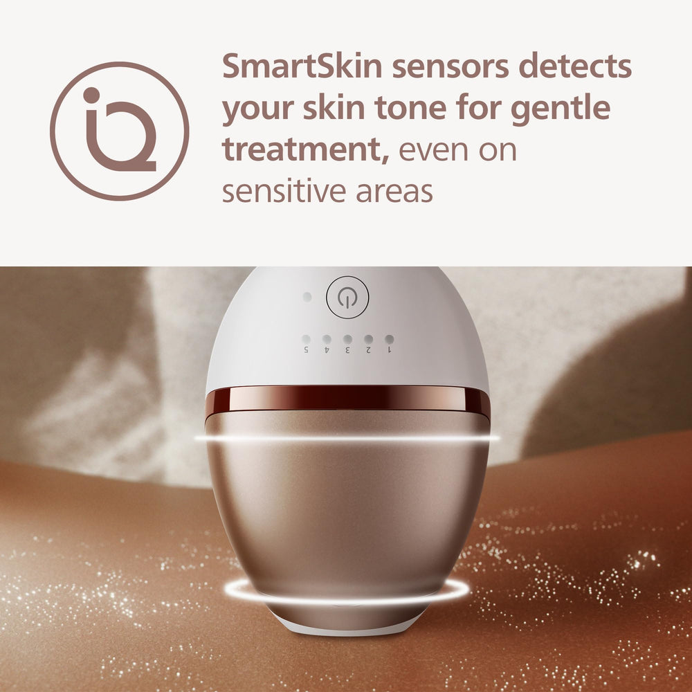 Philips Lumea 9000 skin tone sensor guides safest setting choice