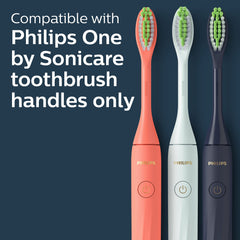 Philips One BH1022/04 brush head shown with quick snap-on attachment for easy changes.
