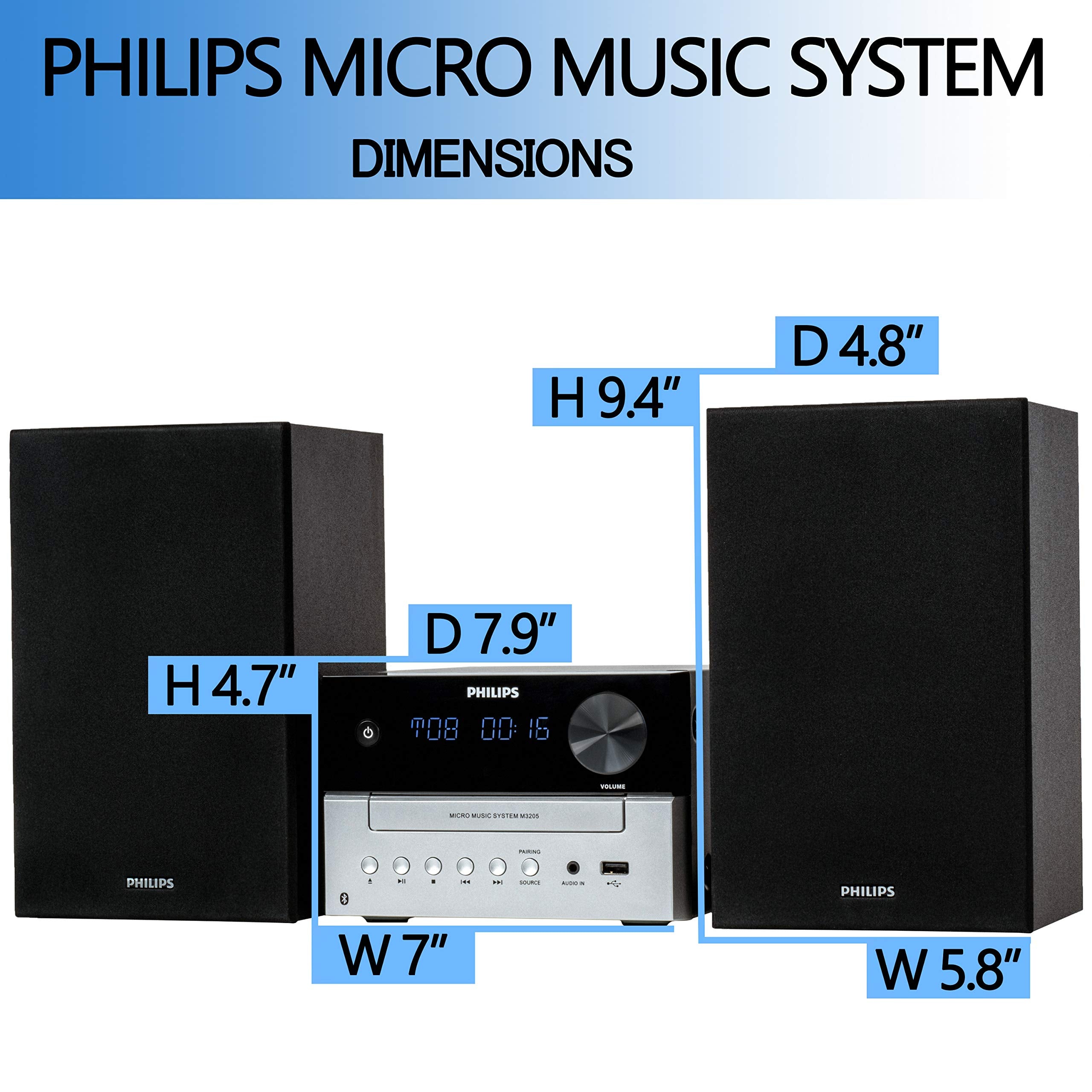 Philips bookshelf speakers provide balanced sound in small spaces.