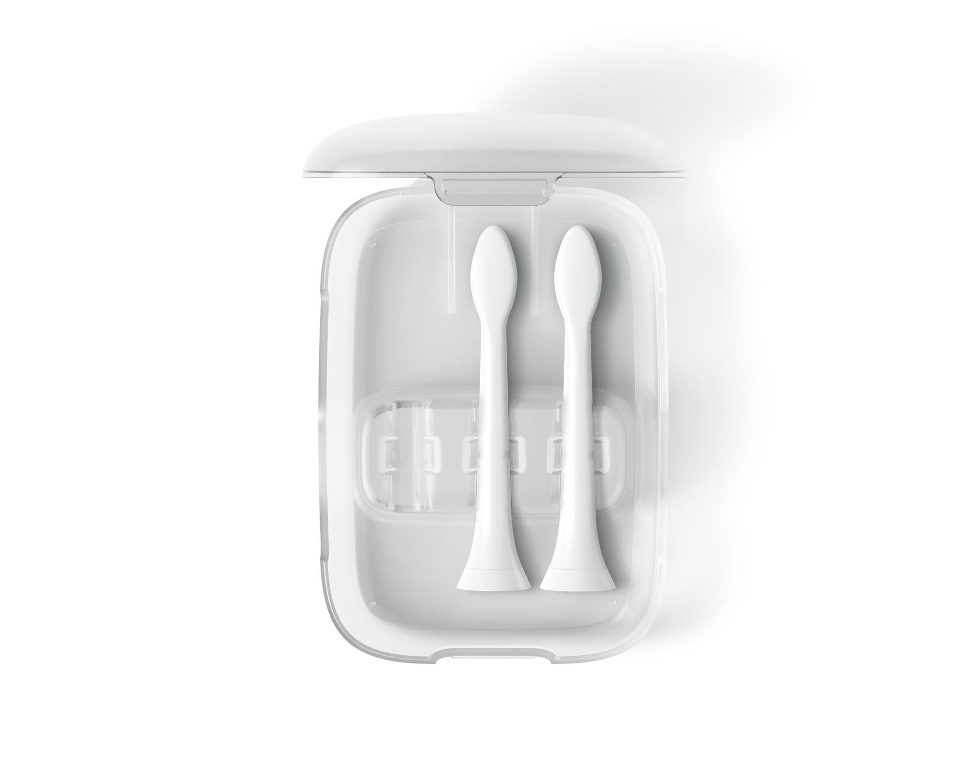 Philips Sonicare 4100 C2 brush head closeup with soft bristles for gentle cleansing.