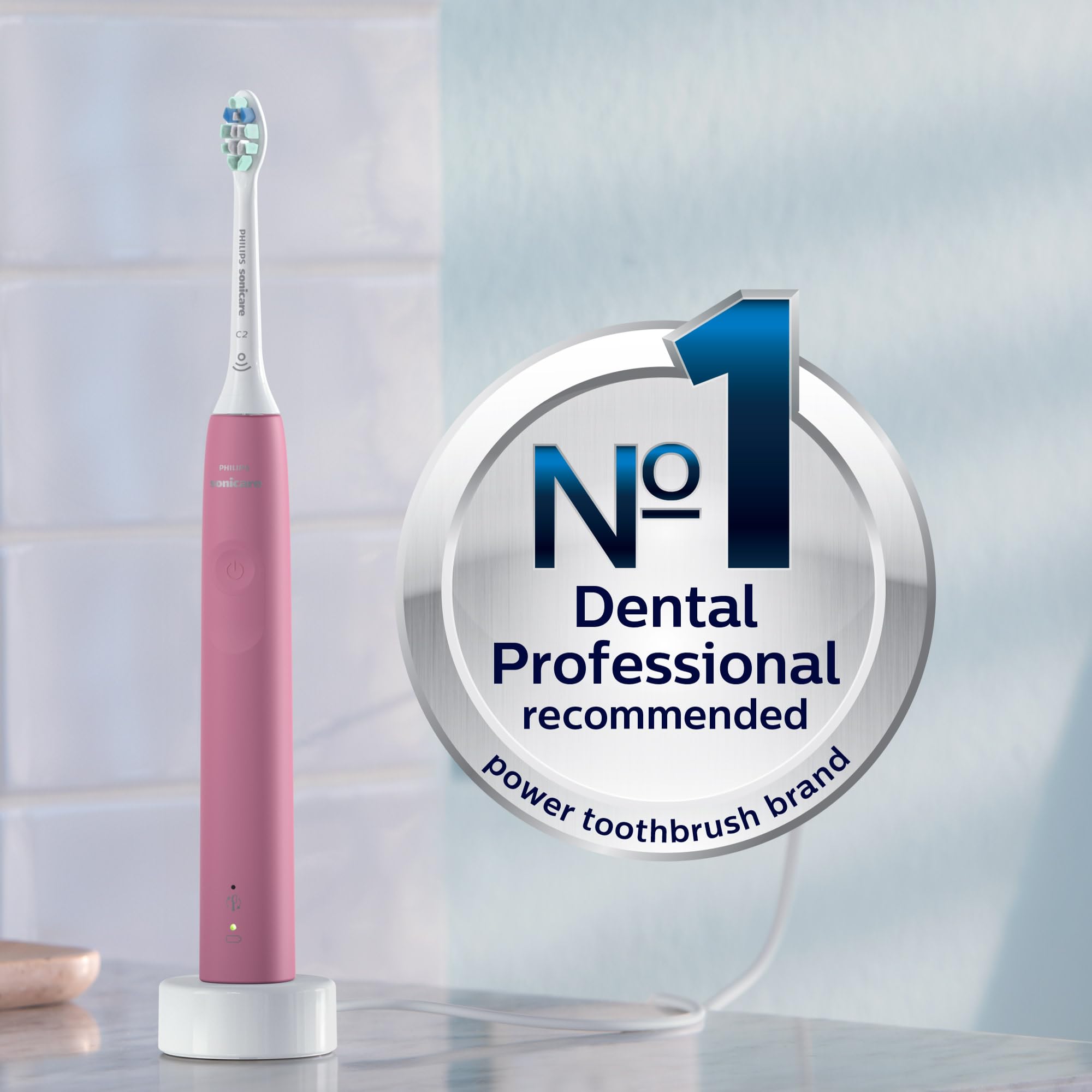 Philips Sonicare 4100 BrushSync reminder alerts when to replace the brush head.
