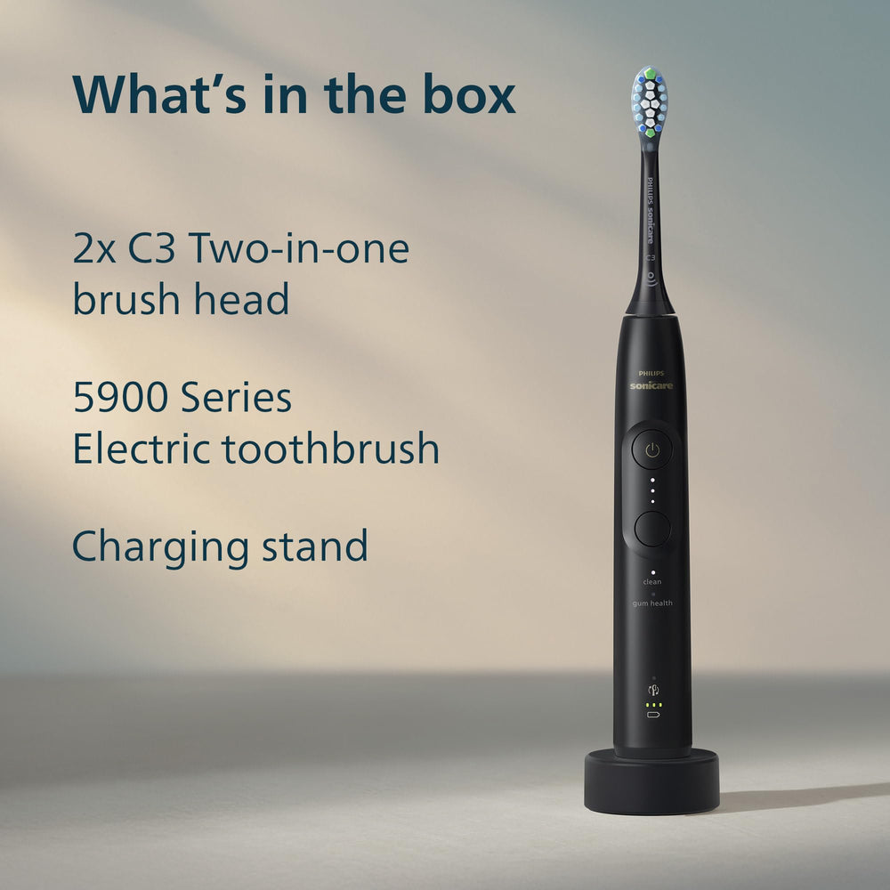 Philips Sonicare 5900 Series black HX7131/02 design for modern bathrooms.