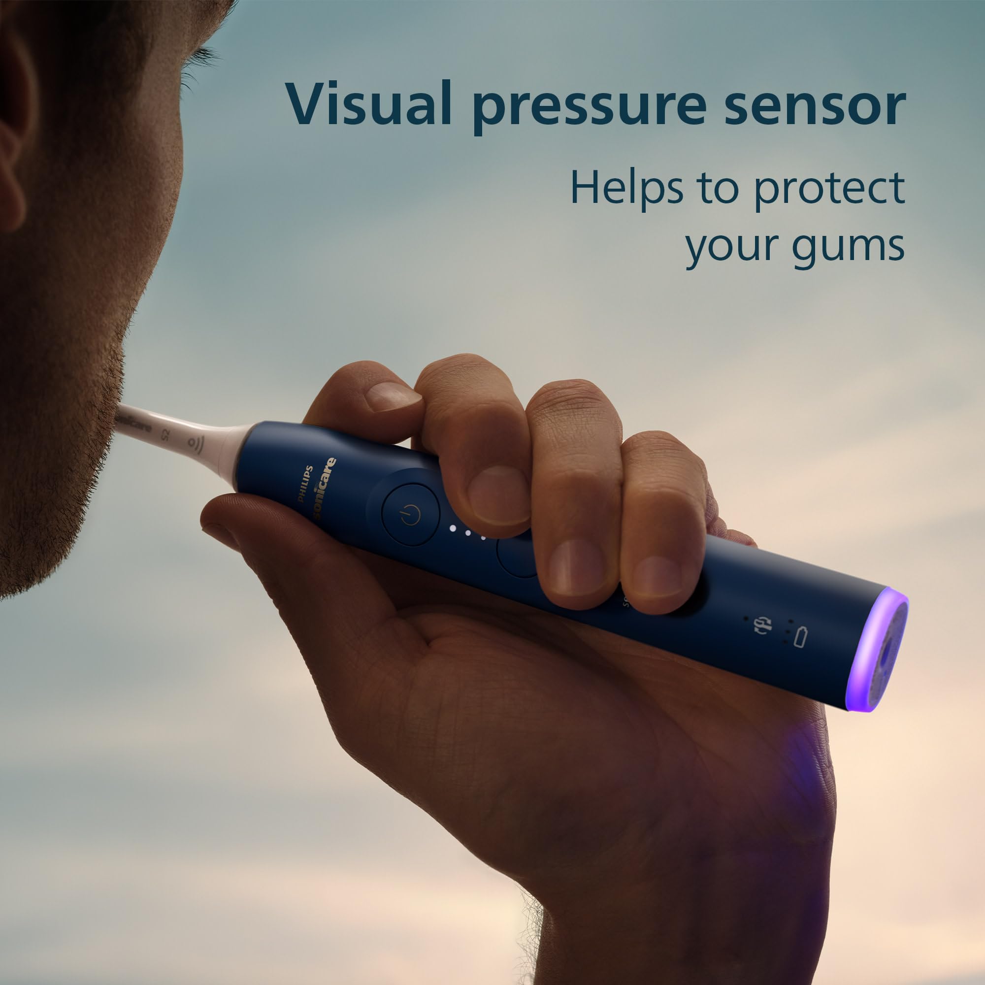 Philips Sonicare 6500 White mode, three intensity levels.