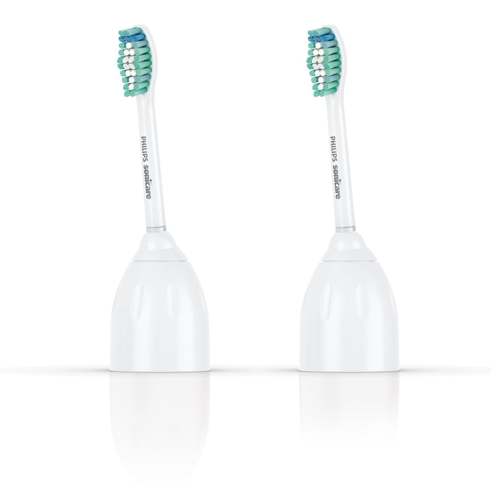 Philips Sonicare e-Series heads in a white two-head package.
