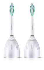 Philips Sonicare e-Series replacement head in white with contoured bristles for better reach.