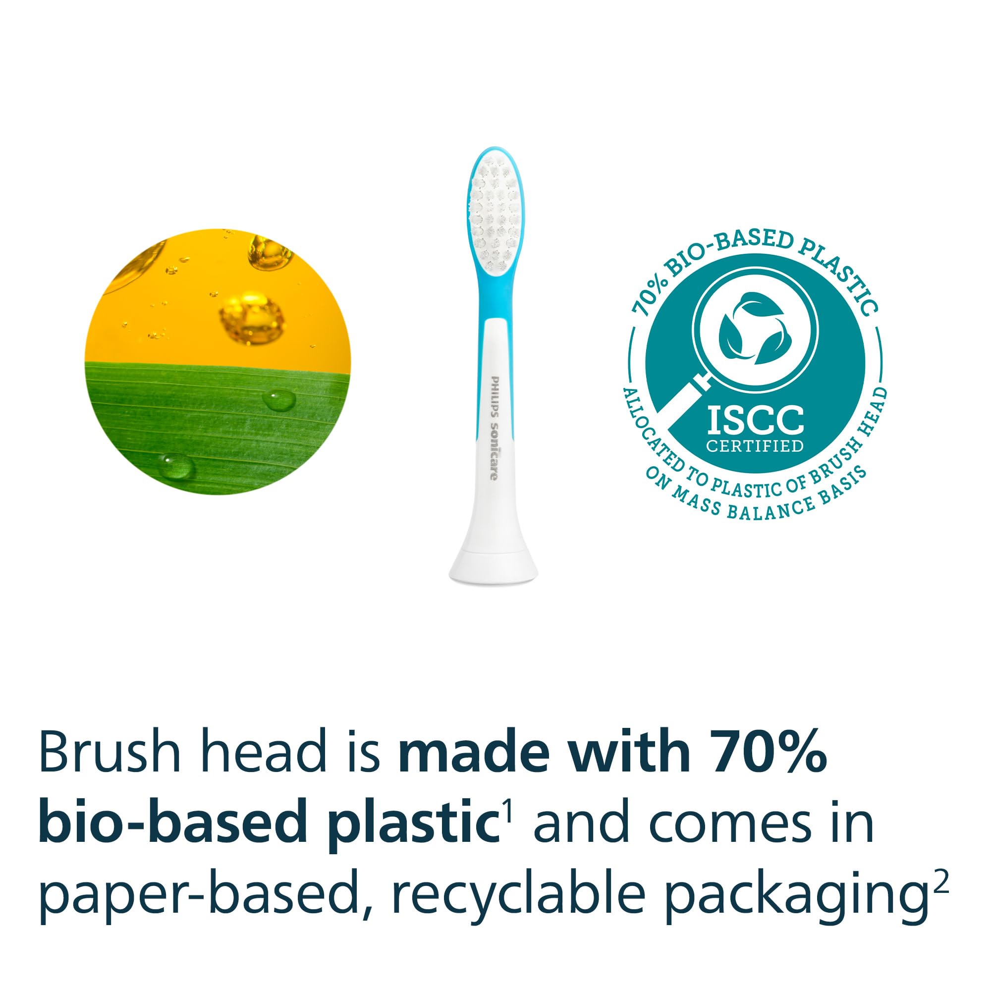 Philips Sonicare for Kids 7+ click-on design close-up demonstrates easy head attachment