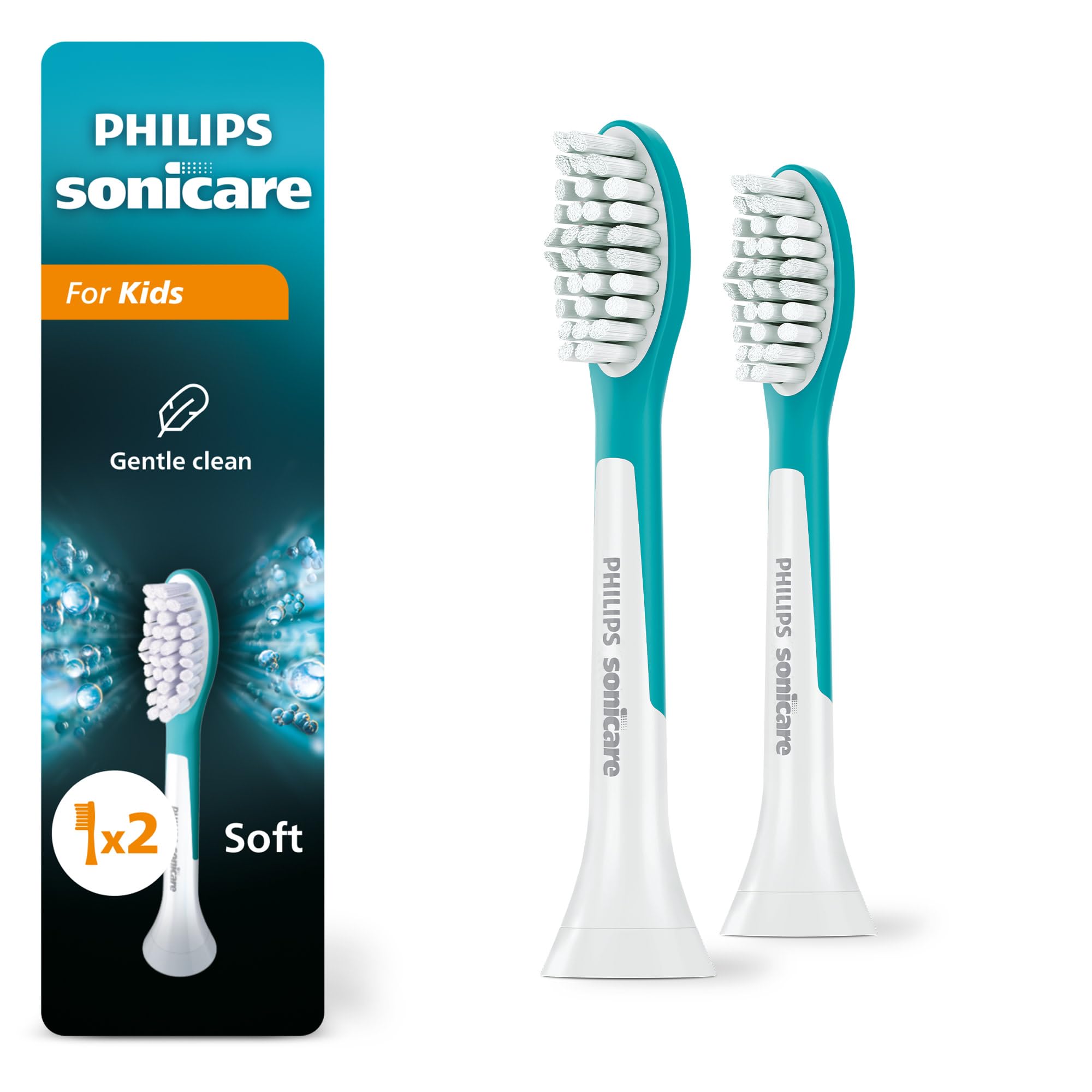 Philips Sonicare for Kids 7+ standard head close-up showing gentle bristles for kids