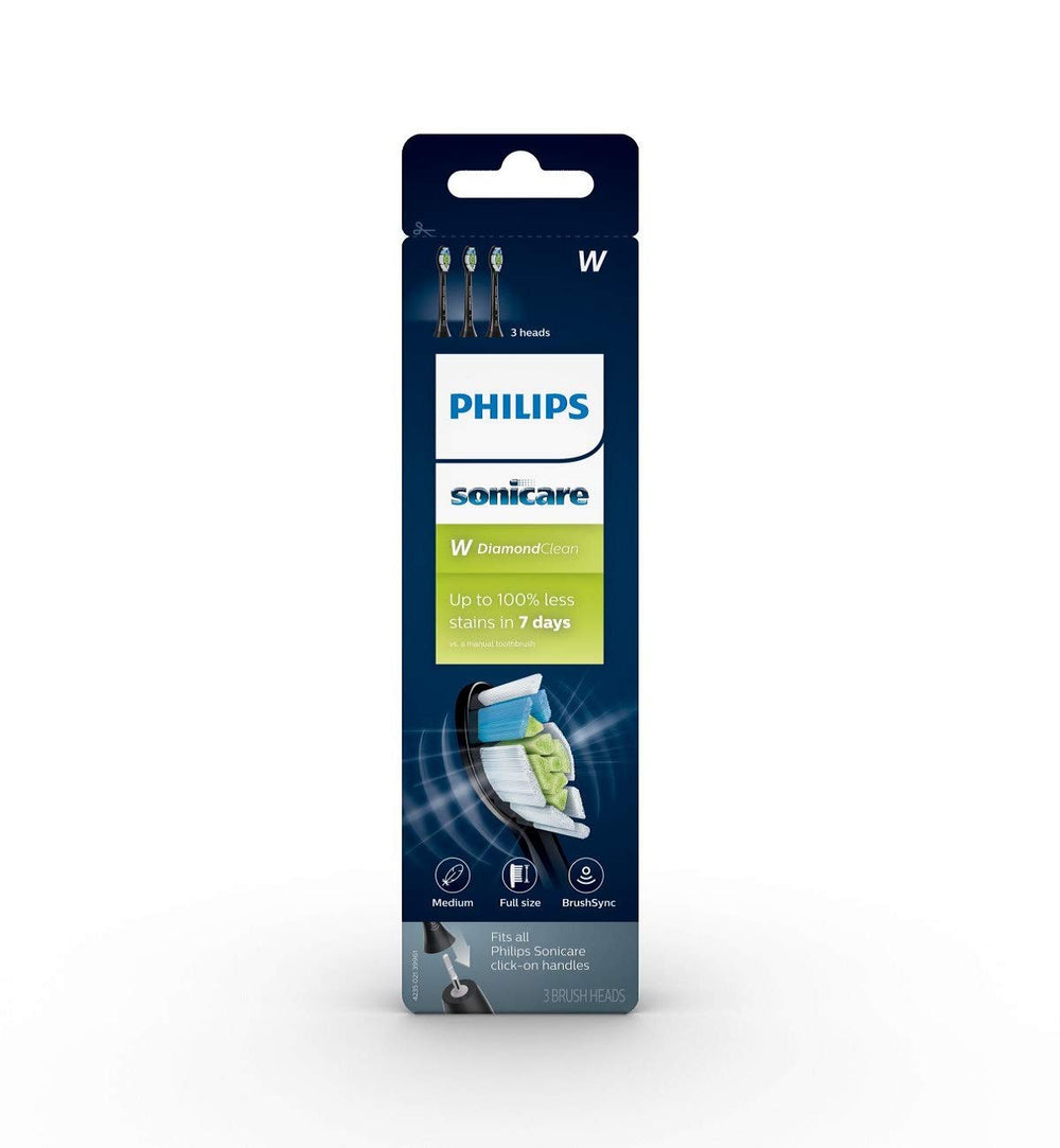 Philips Sonicare W DiamondClean densely packed bristles remove plaque effectively.