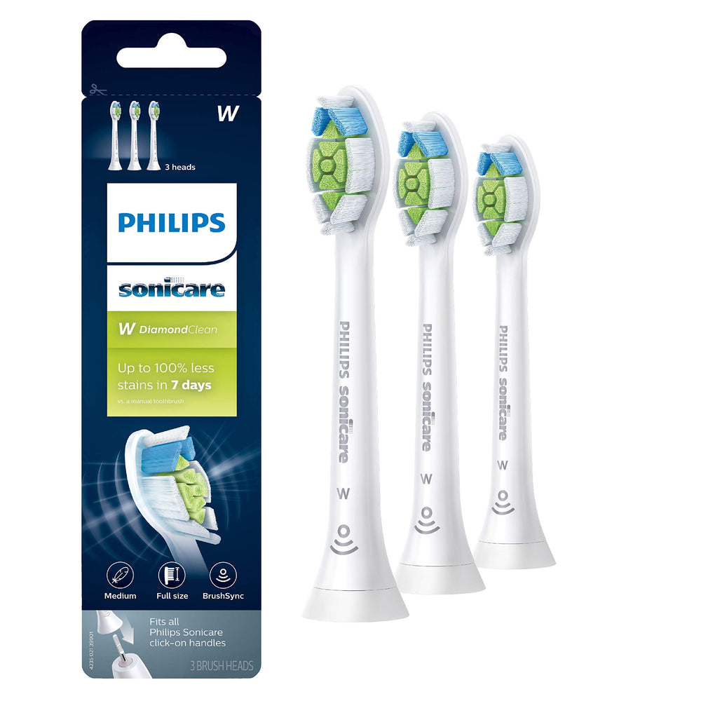 Philips Sonicare W DiamondClean head pack, whitening-capable replacement for daily brushing