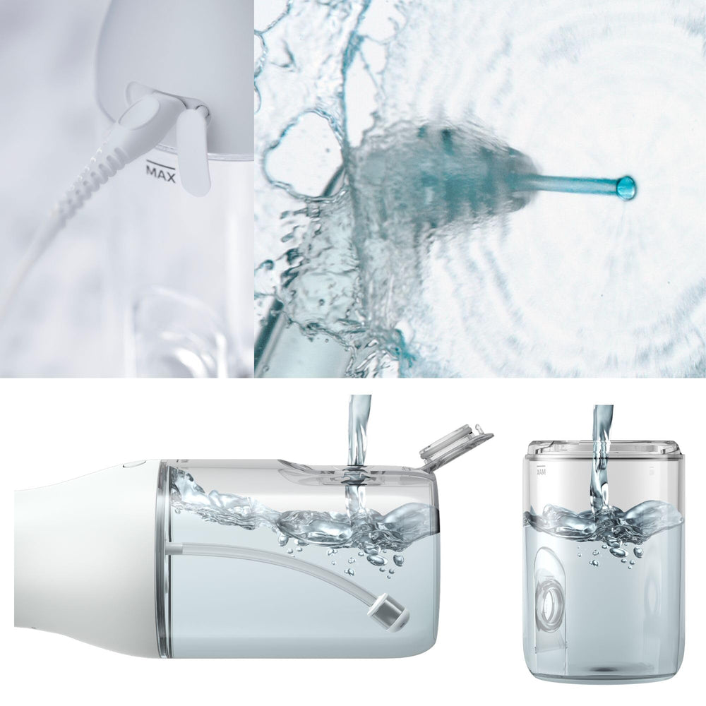 Philips Sonicare Water Flosser 250ml tank supports uninterrupted floss sessions.